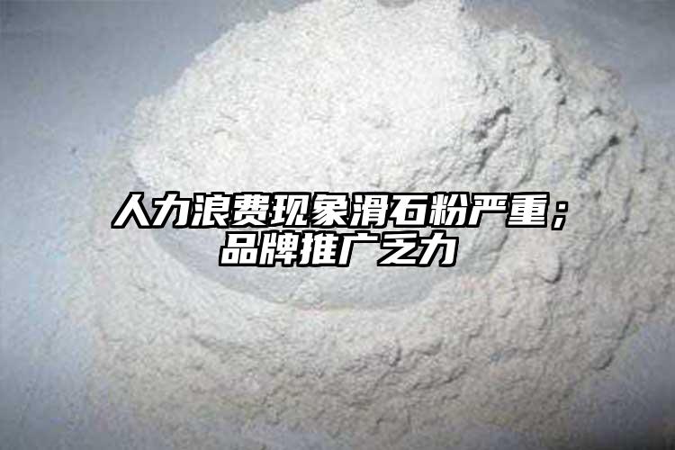 人力浪費現(xiàn)象滑石粉嚴(yán)重；品牌推廣乏力