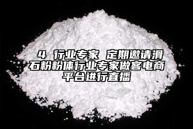  4 行業(yè)專家 定期邀請滑石粉粉體行業(yè)專家做客電商平臺進行直播